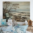 thumbnail image 2 of Designart "To The Coastal windows Windows painting I" Nautical & Beach Print on Natural Pine Wood, 2 of 5