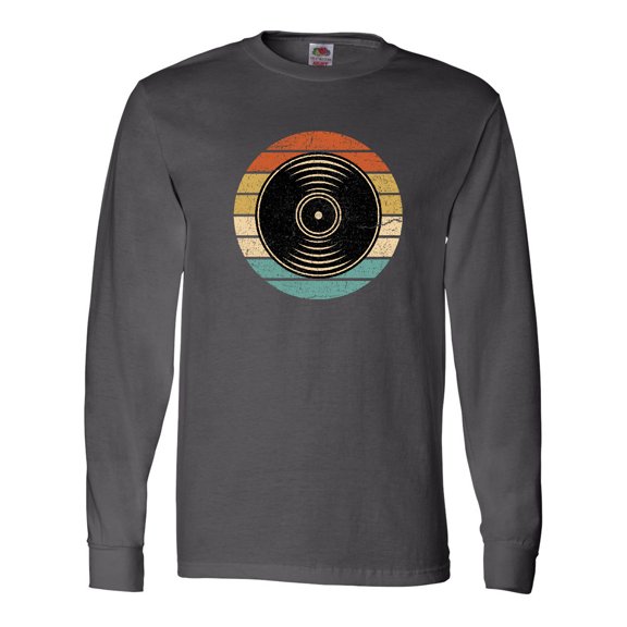 Inktastic Retro Vinyl Record Music Vintage Sunset Long Sleeve T-Shirt
