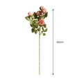 thumbnail image 5 of Mdesiwst Artificial Rose Flower Branch with Stem Green Leaves Home Wedding Party Faux Flower Decoration, 5 of 9