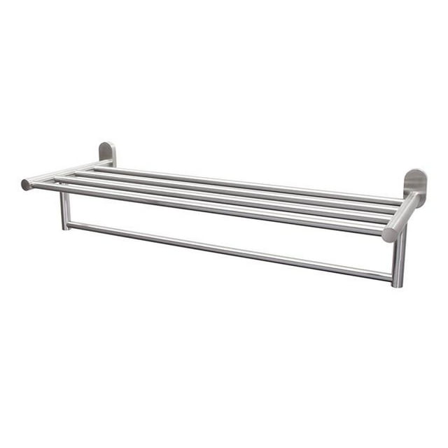 Boann BNBATSR-BN Stainless Steel Wall Mounted Towel Shelf & Rack And Bar, Brushed Nickel
