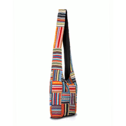 Kathmandu Collection Patchwork Striped Hobo Bag