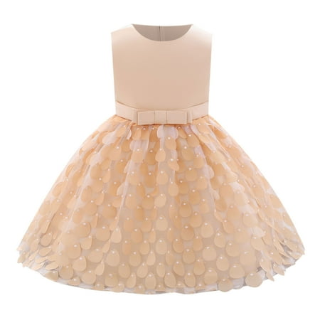 

GERsome Toddler Girls Long Birthday Party Flower Girl Wedding Bridesmaid Christmas Holiday Dress