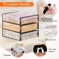 thumbnail image 5 of Lifewit 6 Pack 14L Clear Clothes Storage Bags with Zipper, Plastic Sweater Storage, Vinyl Foldable Blanket Containers Organizers, Moving Bag for Bed Sheet, Clothing, 15.7 x 13.8 x 3.9 Inch, 5 of 6