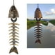 thumbnail image 1 of 2 PCS-Fish Skeleton Windchime Vintage Fishbone Wind Chimes Bell Metal Fish Bone Cast Iron Wind Chimes for Garden Home, 1 of 5