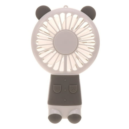

hongheyi Lovely Bear Shaped Design Fan Portable Night Light Mini Handheld Fan for Home School Office Outdoor (Grey)