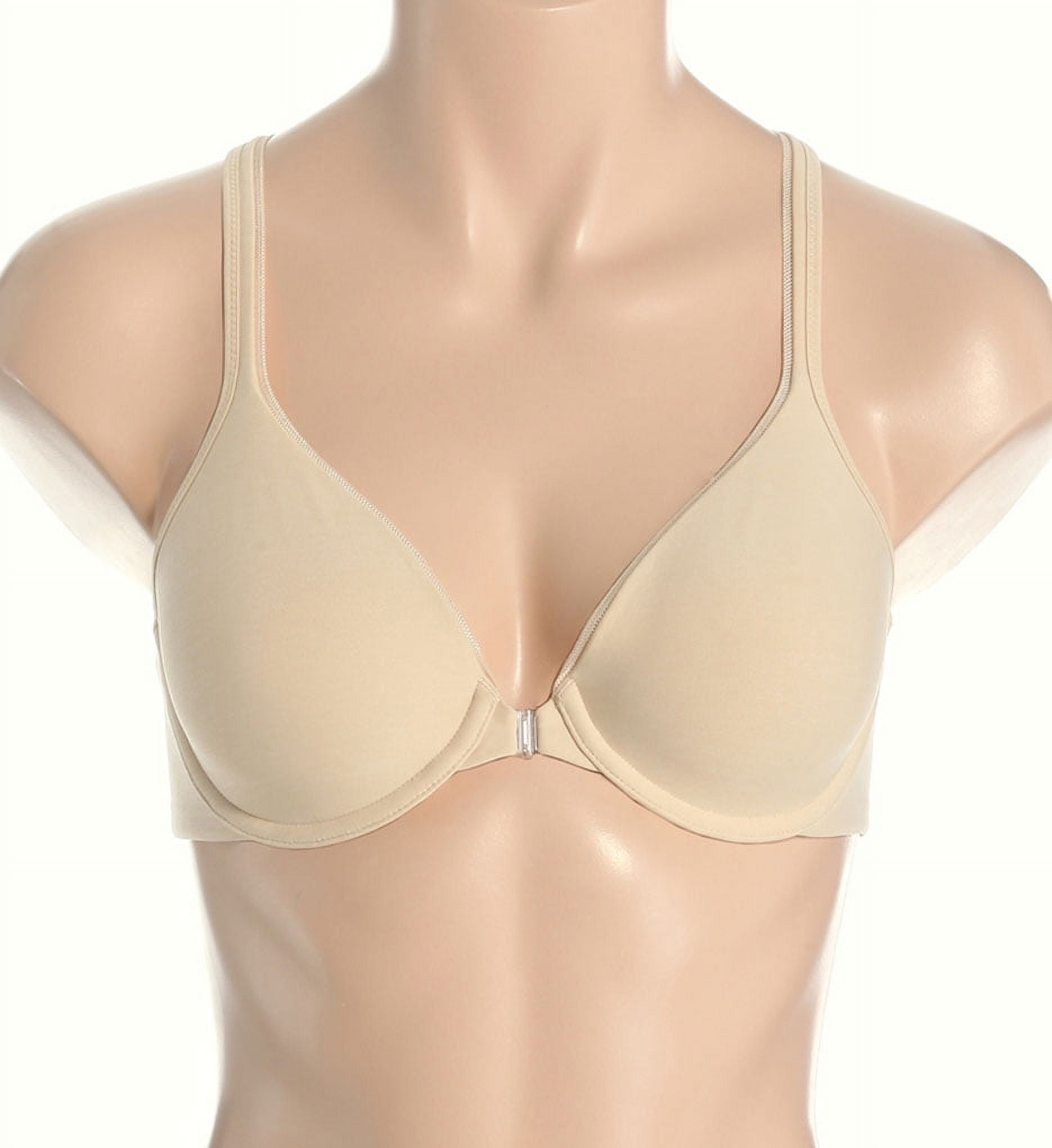 Hanes Ultimate® ComfortBlend® T-Shirt Front-Close Underwire Bra White 36D  Women's 