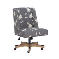 thumbnail image 1 of Linon Chaise de Bureau en Bois Rembourrée Brodée Grise, 1 of 19
