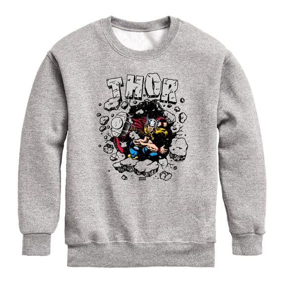 Thor - Thor Rock Burst - Youth Boys Crew Fleece Sweatshirt
