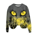 thumbnail image 5 of Godom Halloween Womens Sweatshirts Pumpkin Graphic Long Sleeve Tops Fall Winter Clothes Crewneck Cozy Outfits Pullover Fashion, 5 of 6