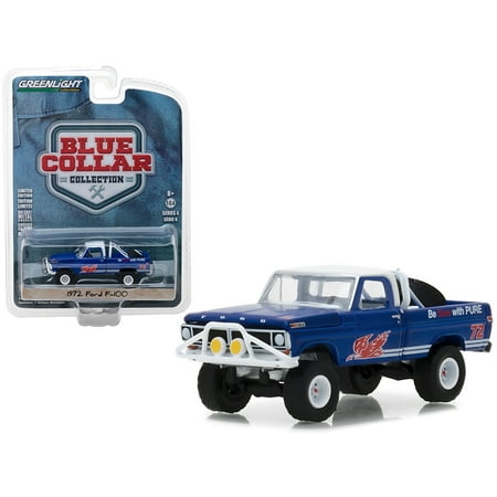 - 1972 Ford F-100 Pickup Truck Pure Oil Co. Firebird Racing Gasoline 1/64 Diecast Model Car by Greenlight