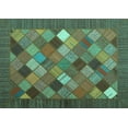 thumbnail image 1 of Ahgly Company Indoor Rectangle Abstract Turquoise Blue Contemporary Area Rugs, 7' x 10', 1 of 4