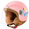 thumbnail image 1 of Casco de moto GjoiuAyd aprobado por el DOT para niños 3/4 con cara abierta, 1 of 7