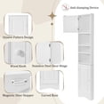 thumbnail image 4 of Gzxs 67" H Tall Bathroom Storage Cabinet w/ 2 Doors & Open Shelves, Corner Freestanding Cabinet w/Adjustable Shelves for Home, Kitchen, White, 4 of 10