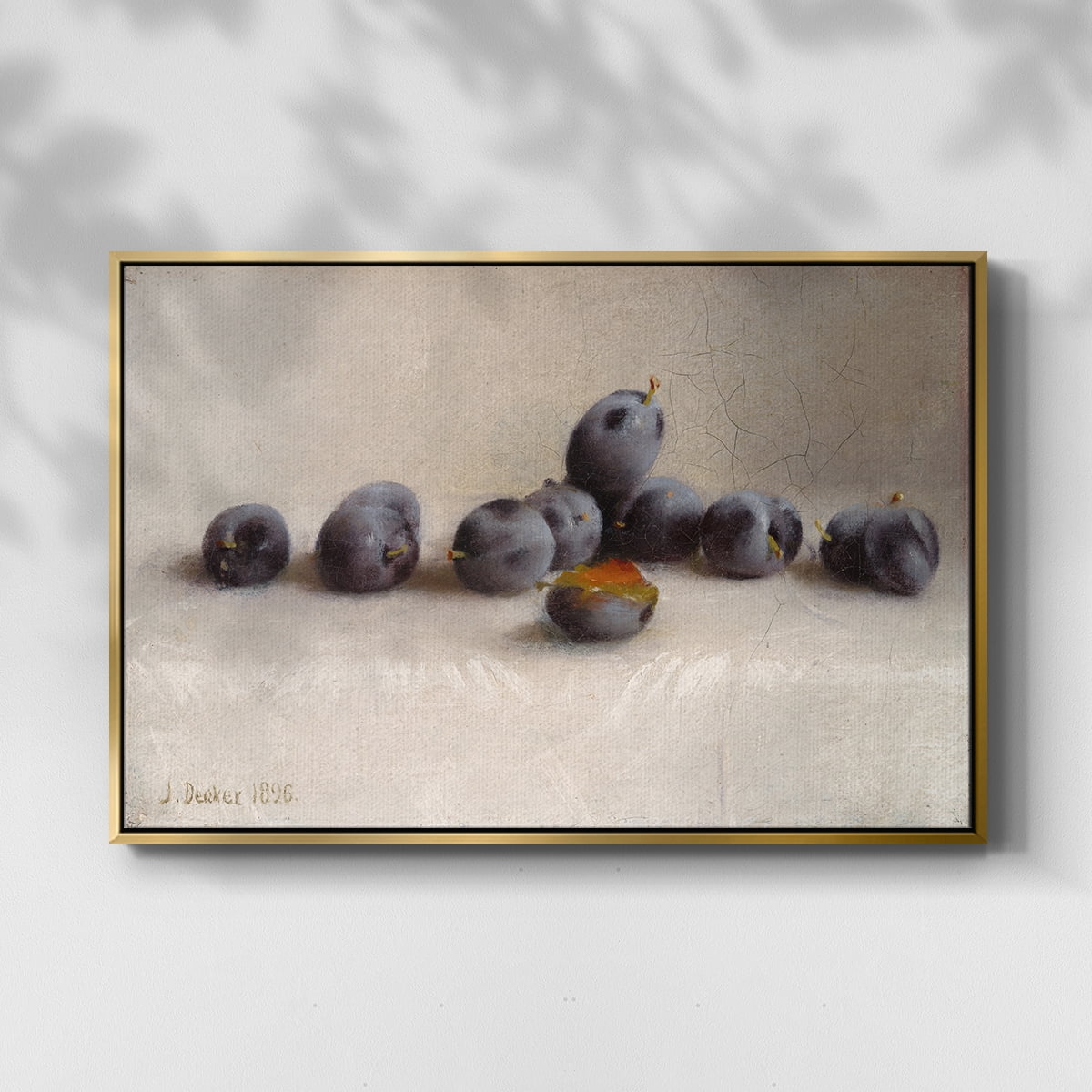 Vintage Botanical Print-XLIV By Wexford Home Framed in Gold Wood Gallery Wrapped Canvas 25 in. x 37 in.