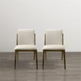 thumbnail image 2 of Portland Mid Century Modern Dining Chairs in Cream Fabric ( Set Of 2), 2 of 5