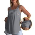 thumbnail image 5 of Womens Tank Tops With Built In Bra Undershirts for Women Women's Tanks & Camis Racerback Tank With Built In Bra Spaghetti Strap Tank Top Padded Tank Tops Workout Crop Tops Basic Tees for Women, 5 of 9
