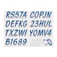 thumbnail image 3 of STIFFIE Whipline Navy / Metallic Silver 3" Alpha-Numeric Identification Custom Kit Registration Numbers & Letters Marine Stickers Decals for Boats & Personal Watercraft PWC, 3 of 8