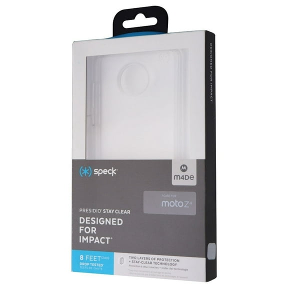 Speck Products Presidio Stay Clear Case for Motorola Moto Z4 - Clear