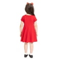 thumbnail image 4 of Minnie Mouse Toddler Girls Graphic Print Skater Dress with Short Sleeves, Sizes 12M-5T, 4 of 9