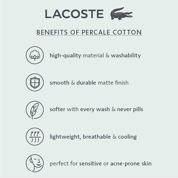 Lacoste 100 Cotton Percale Sheet Set Solid Chili Pepper King
