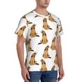 thumbnail image 2 of Bixox Men's German Shepherd Dog Printed Short Sleeve Skinny Athletic T-Shirt, 2 of 6