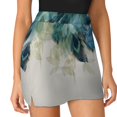 thumbnail image 3 of Gradient Peacock Feather Women's Shorts Non-Slip Single Pocket A-line Trouser Skirt Summer Shorts Casual Shorts for Women, 3 of 7