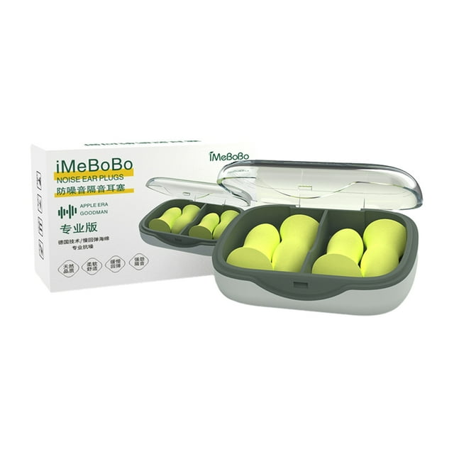 tredstone Silicone Earplug Sleep Ear Plug Professional Anti-Snore Soft Slow Ears Foam Ear Protector Household for Travel Green 4pcs