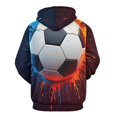 thumbnail image 3 of Football 3D Print Hoodie Men Women Autumn Thin Pullover Sweatshirt Vintage Streetwear Tops, 3 of 6