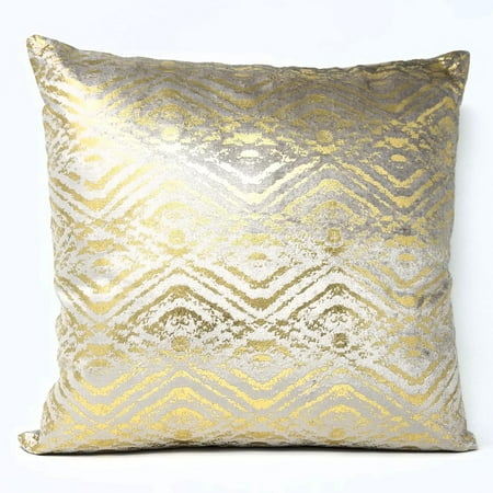 Princess Pillows 16 By 16 Gold And Beige Decorative Throw