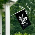 thumbnail image 4 of Jolly Roger Pirate Double Sided Flag 3x5 ft - Heavy Duty 3Ply Polyester Skull Flags Cross Knife - Jack Rackham Indoor Outdoor Banner, 4 of 6