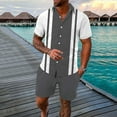 thumbnail image 2 of Vedolay Workout Short Set Men's Casual 2 Piece Outfits Set Summer Tracksuit Hawaii Beach Set,Sky Blue XXL, 2 of 3