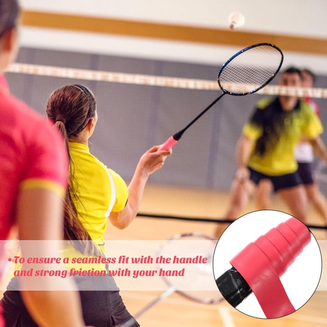 IFANLANDOR 2 Rolls Sweat Absorbent Racket Grip Tapes Red for Baseball