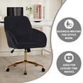 thumbnail image 5 of Gundir Mid Back Office Chair, 23.2" Fabric Padded Swivel Task Chair with Wheels, Adjustable Height (32"-36"), 5-Prong Star Base- Home Desk Chair, 5 of 7