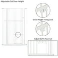 thumbnail image 4 of unipaws 56" Tall Baby Gate with Cat Door, 37-41" Wide Pressure Mounted Dog Gate for Stair Doorway, Walk Through Pet Gate, White, 4 of 7