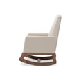 thumbnail image 4 of Rocking Chair Upholstered Modern Retro High Back Accent Chair Light Beige, 4 of 5