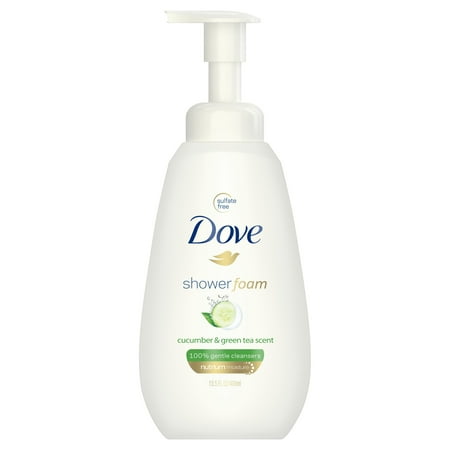 (2 pack) (2 pack) Dove Cucumber & Green Tea Scent Shower Foam, 13.5 oz