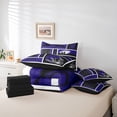 thumbnail image 6 of jejeloiu American Rugby Ball 7-Piece Twin Bedding Sets,Purple Football Helmet Bedding Comforter Set For Bots Teens Reversible, 6 of 8