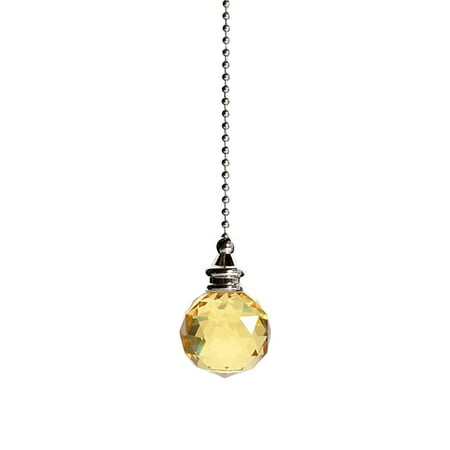 

BAOQIN Home Decoration Clearance ! Crystal Ball Dazzling Crystal Ceiling Fan Pull Chain Pull Chain Extension with Connector for Ceiling Light Fan (Yellow)