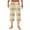 Khaki, variant on GigrtiJin Mens Trendy Capris Pants Plaid Printed Elastic Waisted Drawstring Wide Leg Pants Loose Casual Pants