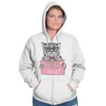 thumbnail image 5 of Cat Wearing Glasses Bowtie Free Hugs Zip Hoodie Sweatshirt Women Brisco Brands S, 5 of 5