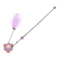 thumbnail image 2 of Teaser Cat Toy, Not Easy To Break Interactive Cat Toy Sunflower Soft Durability Splicing Pompoms  For Cats Kitten Exercise Playing Purple Sunflower, 2 of 8