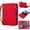 Red, variant on For Samsung Galaxy Z Fold8 Multifunctional Wallet Case with Zipper Pouch,RFID Blocking PU Leather,Magnetic Closure Flip Stand Purse with Pencil Holder+Wrist Strap Phone Cover,White