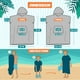 thumbnail image 2 of Poncho Surf para Cambiarse con Capucha y Bolsillo, Toalla de Playa para Niños de 3 a 7 Años, 2 of 7