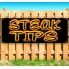 Steak Tips 13 oz Vinyl Banner With Metal Grommets