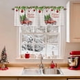 thumbnail image 2 of Kitchen Cafe Valance Curtain for Small Windows,Farmhouse Truck with Tree Rod Pocket Short Valances,60x18in, 2 of 9