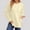 *Yellow, variant on Womens Round Neck Long Sleeve T Shirts With Side Split ,Casual Trendy Tunic Tops Red,Womens Plus M