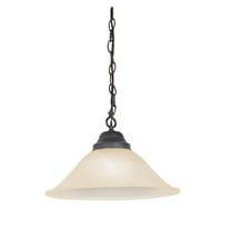 Design House Millbridge Traditional Oil Rubbed Bronze 1-Light Indoor Swag Light with Alabaster Glass