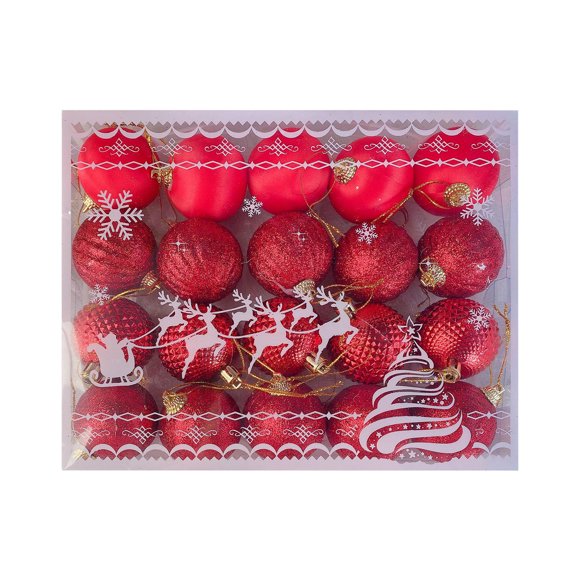 Adornos Navideños de Bolas, Juego de Plástico Colorido, 20 Piezas de 5 Cm, Duraderos y Ligeros, Gancho y Cordón Desmontables, Decoración Versátil para Navidad, Bodas y Fiestas, Tamaño de 5 Cm.