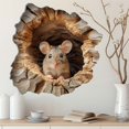 thumbnail image 1 of Mouse Peeking Out From Mouse Hole Decal-Rustic Mouse Hole Wall Sticker Home Decor-kids Room & Nursery Mouse Sticker M838, 1 of 1