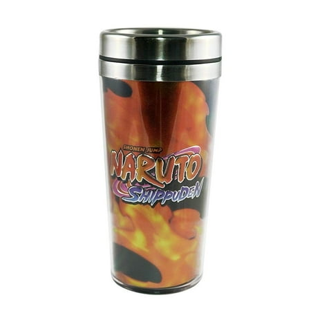 Large Travel Tin - Naruto Foil Print Uchiha Sasuka 19oz Steel Travel Mug